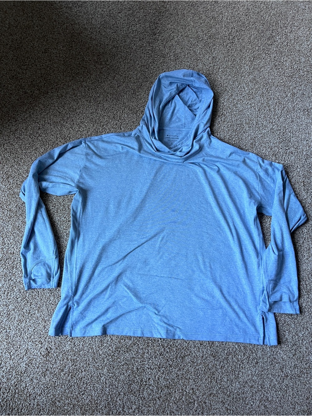 Athleta Uptempo Hoodie Sweatshirt Light Heather Blue